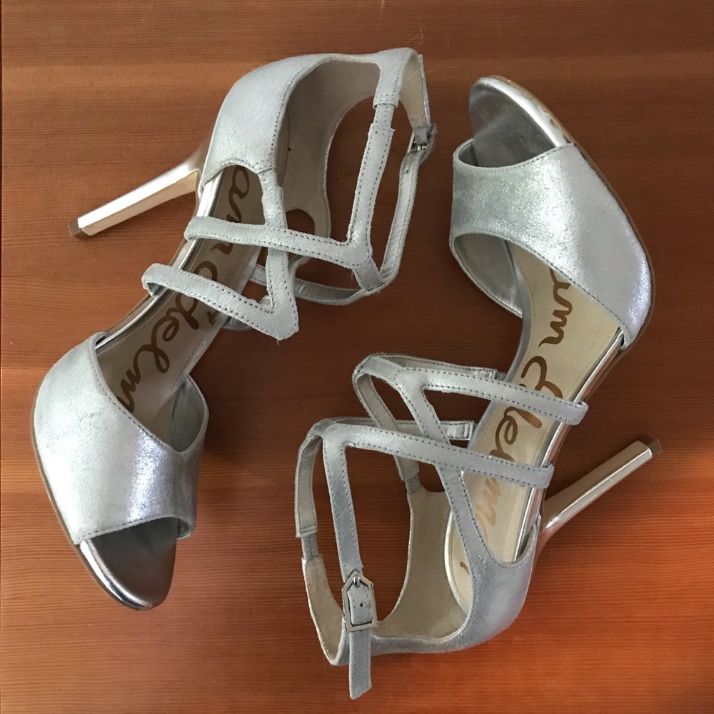 ‼️Sam Edelman Silver Strappy 4" Heels;  "Aeryn" ‼️Final Reduction - Picture 2 of 10